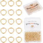 200Pcs 304 Stainless Steel Round Rings, Soldered Jump Rings, Closed Jump Rings, Golden, 6x0.8mm, Inner Diameter: 4.5mm(STAS-BBC0010-21A)