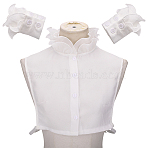 DIY Clothing Garment Kits, including Polyester Removable Sleeves and Detachable Polyester Shirt Collars, White, 110~380x220~350x4~4.5mm(DIY-ME0001-56)