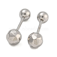 304 Stainless Steel Ear Plug Gauges, Stainless Steel Color, Round, 5mm(EJEW-B066-01K-P)