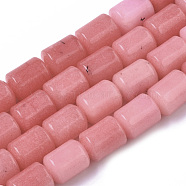 Natural Gemstone Rhodochrosite Stone Column Beads Strands, Pink, 14x10mm, Hole: 1mm, about 28pcs/strand, 15.7 inch(X-G-S115-08)