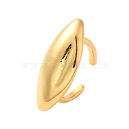 304 Stainless Steel Open Cuff Rings, Jewely for Women, Real 18K Gold Plated, Horse Eye, Inner Diameter: 17mm(RJEW-K261-01F-G)