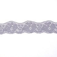 Lace Trim, Polyester Ribbon for Jewelry Making, Gray, 1-3/8 inch(35mm)(OCOR-WH0060-17A-06)