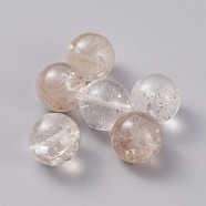 Natural Rutilated Quartz Beads, Round, 12mm, Hole: 0.8~1.2mm(G-G782-13)