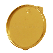 Brass Clip-on Earring Settings, Golden, 20mm, Tray: about 18mm inner diameter(X-KK-J089-G)