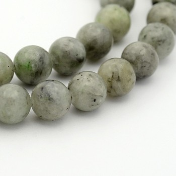 Natural Chinese Jade Round Bead Strands, 4mm, Hole: 1mm, about 98pcs/strand, 15.7 inch
