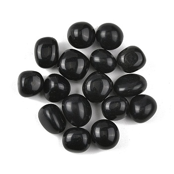 Natural Obsidian Beads, Tumbled Stones, No Hole/Undrilled, Nuggets, 20~56x18~30.5x8~28mm