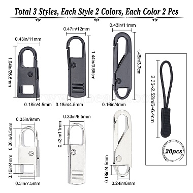 Gorgecraft 7 Style Replacement Zipper Sliders(FIND-GF0002-36)-2