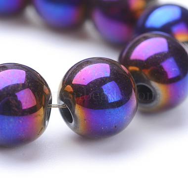 Chapelets de perles en hématite synthétique sans magnétiques(X-G-S096-4mm-6)-2
