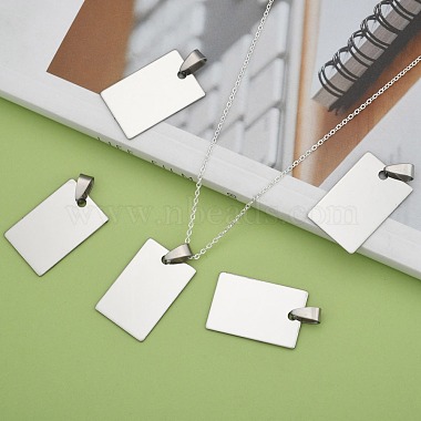 201 Stainless Steel Rectangle Stamping Blank Tag Pendants(STAS-S030-01)-5