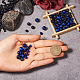 Perles rondes en œil de tigre naturel teint et chauffé Kissitty pour kit de fabrication de bracelets à bricoler soi-même(DIY-KS0001-19)-5
