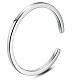 Rhodium Plated 925 Sterling Silver OPen Cuff Ring(JR867A)-1