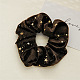 Solid Color with Star Cloth Ponytail Scrunchy Hair Ties(PW-WG29086-02)-1