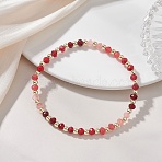 Dyed Natural Malaysia Jade & Synthetic Hematite Beaded Stretch Bracelets for Women, Rondelle & Round, Dark Red, Inner Diameter: 2.13 inch(5.4cm)(BJEW-JB13069-01)