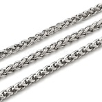 304 Stainless Steel Wheat Chains, Soldered, with Spool, Stainless Steel Color, 3mm, about 32.81 Feet(10m)/Roll(CHS-L033-03P-02)