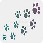 Large Plastic Reusable Drawing Painting Stencils Templates, for Painting on Scrapbook Fabric Tiles Floor Furniture Wood, Rectangle, Footprint Pattern, 297x210mm(DIY-WH0202-038)