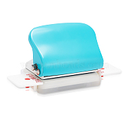 Mini Plastic 6-Hole Punch, 2 Sheet Capacity, Portable 6-Ring Binders Puncher for A4/A5/B5/Personal/Pocket Size, Dark Turquoise, 75x54x59mm(AJEW-WH0083-64B)