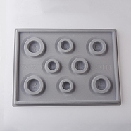 Plastic Bead Design Boards, Dark Gray, 34.8x26x1.6cm(X-TOOL-D052-01)