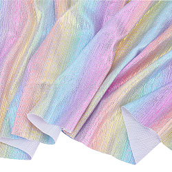 Rainbow Color Polyester Fabric, Clothing Dress Accessories, Colorful, 154x0.03cm, 2Yards/pc(DIY-WH0430-671)