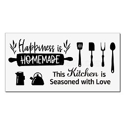 PVC Wall Stickers, for Kitchen Wall Decoration, Tableware Pattern, 590x300mm(DIY-WH0385-008)
