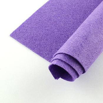 Non Woven Fabric Embroidery Needle Felt for DIY Crafts, Square, Medium Purple, 298~300x298~300x1mm, about 50pcs/bag