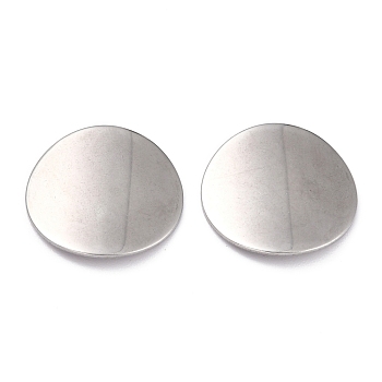 304 Stainless Steel Cabochons, Flat Round, Stainless Steel Color, 20x1mm