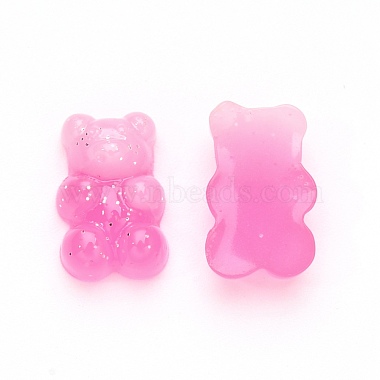 Hot Pink Bear Resin Cabochons