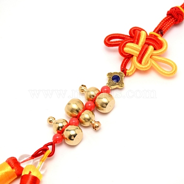 Polyester Tassel & Chinese Knot Pendant(AJEW-WH0258-077B)-3