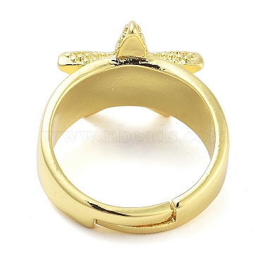 Brass Open Cuff Rings for Women(RJEW-Z072-02G-01)-3