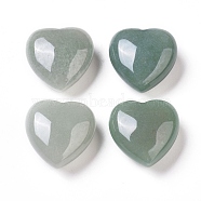 Natural Green Aventurine Heart Love Stone, Pocket Palm Stone for Reiki Balancing, 25~25.5x25x13mm(G-L533-08)