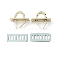 Zinc Alloy Bag Shoes Buckle Clips, with Iron Shim, Cadmium Free & Lead Free, Light Gold, 32x14x19.5mm, Hole: 9x10mm(FIND-WH0063-91LG-RS)