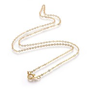 Brass Cable Chain Necklaces, Golden, 16 inch(X-SW028-01G-NF)