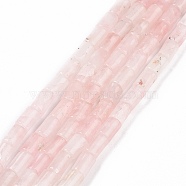 Natural Rose Quartz Beads Strands, Column, 7~7.5x5mm, Hole: 1mm, about 46pcs/strand, 14.76 inch(37.5cm)(G-G990-C13)