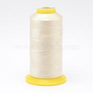 Nylon Sewing Thread, Creamy White, 0.4mm, about 400m/roll(NWIR-N006-01Q1-0.4mm)