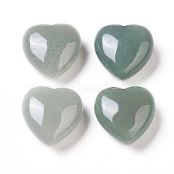 Natural Green Aventurine Heart Love Stone, Pocket Palm Stone for Reiki Balancing, 25~25.5x25x13mm(G-L533-08)