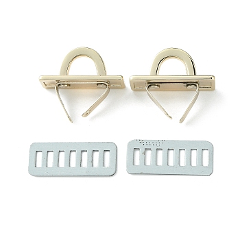 Zinc Alloy Bag Shoes Buckle Clips, with Iron Shim, Cadmium Free & Lead Free, Light Gold, 32x14x19.5mm, Hole: 9x10mm