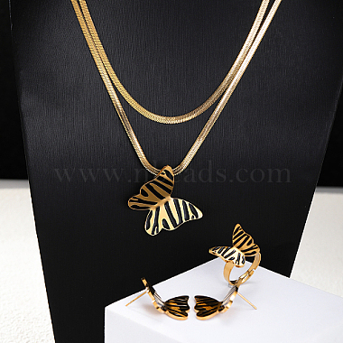 Golden Stainless Steel Jewelry Set(PV5689-1)-2