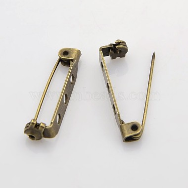 3 Holes Iron Brooch Pin Back Safety Catch Bar Pins(IFIN-X0029-02)-3