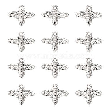 Silver Bees Alloy Charms