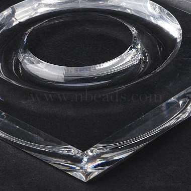 Square Transparent Acrylic Single Bracelet/Bangle Display Tray(BDIS-I003-01A)-5