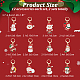 Christmas Theme Alloy Enamel Santa Claus/Snowman Charm Locking Stitch Markers(HJEW-PH01810)-2