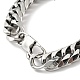 201 Stainless Steel Cuban Link Chains Bracelet for Men Women(BJEW-H550-07D-P)-3