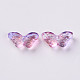 Two Tone Transparent Spray Painted Glass Beads(GLAA-S190-018E-01)-2