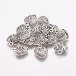Tibetan Style Alloy Heart Charms, Cadmium Free & Lead Free, Antique Silver, 15x12.7x3mm, Hole: 2mm(X-TIBEP-Q043-180-RS)