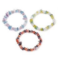 3Pcs 3 Style Natural & Synthetic Mixed Stone Chips Beaded Stretch Bracelets Set, Stackable Bracelets, Inner Diameter: 2-3/8 inch(5.9cm), 1Pc/style(BJEW-TA00460)
