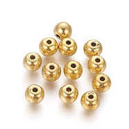 Tibetan Style Alloy Round Beads, Cadmium Free & Nickel Free & Lead Free, Antique Golden, 6mm, Hole: 1.5mm(X-TIBEB-5204-AG-NR)