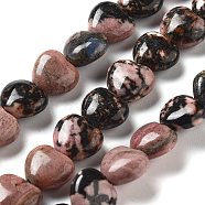 Natural Rhodonite Beads Strands, Heart, 10x10x4.5~5mm, Hole: 0.7mm, about 20pcs/strand, 7.28''~7.48''(18.5~19cm)(G-P528-C07-01)