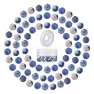 SUNNYCLUE DIY Stretch Bracelets Making Kits, include Natural Sodalite Round Beads, Elastic Crystal Thread, Beads: 6~6.5mm, Hole: 0.8~1mm, 200pcs/box(DIY-SC0012-73D)