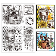 Custom PVC Plastic Clear Stamps, for DIY Scrapbooking, Photo Album Decorative, Cards Making, Sunflower, 160x110x3mm(DIY-WH0448-0534)