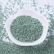 MIYUKI Delica Beads, Cylinder, Japanese Seed Beads, 11/0, (DB0415) Galvanized Turquoise Green, 1.3x1.6mm, Hole: 0.8mm, about 2000pcs/bottle, 10g/bottle(SEED-JP0008-DB0415)