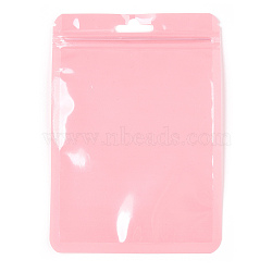 Macaron Color Plastic Yin-yang Zip Lock Bags, Resealable Bags, Self Seal Bags, Top Seal, Rectangle, Pink, 21.1x12.9x0.15cm, Unilateral Thickness: 2 Mil(0.05mm)(OPP-N001-01C-08)